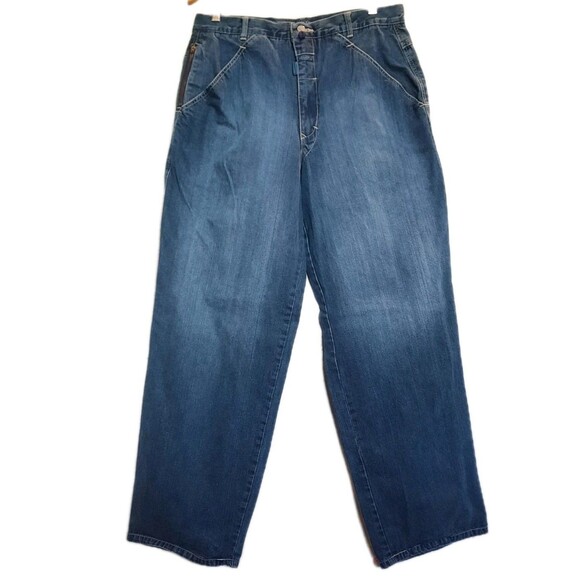 VTG Marithe Francois Girbaud Jeans Men 33 x 32 Pants Y2K 90 Baggy Wide HONG KONG - Picture 1 of 7